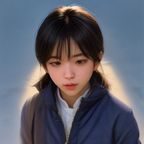 苏晴，情感内容编辑，扎马尾、面带微笑，穿米色上衣，背景为自然光明亮的工作台